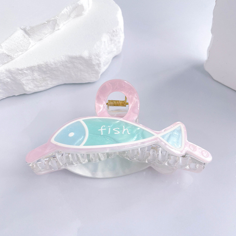 新しい小魚スーパー妖精クリップオーシャンシリーズハイエンドサメガールかわいいヘアクリップアクリルヘアアクセサリー|undefined