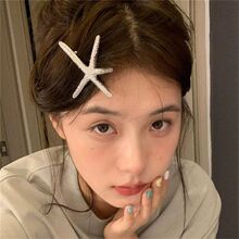 跨境电商发饰批发复古金属海星发夹鸭嘴夹五角星弹簧发卡头饰