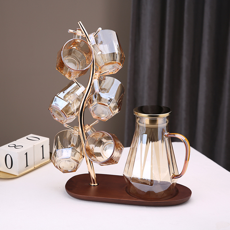 High-end water cup holder with handle cup holder creative cup holder light luxury style cup holder storage storage rack upside down cup holder