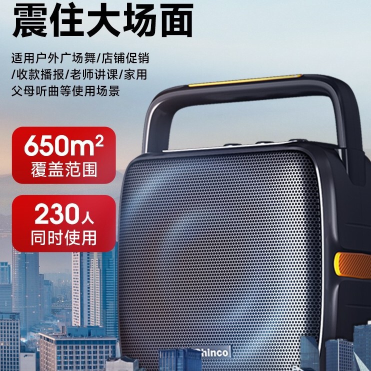 广场舞蓝牙音响家用k歌户外小音箱大音量重低音炮带无线话筒|undefined