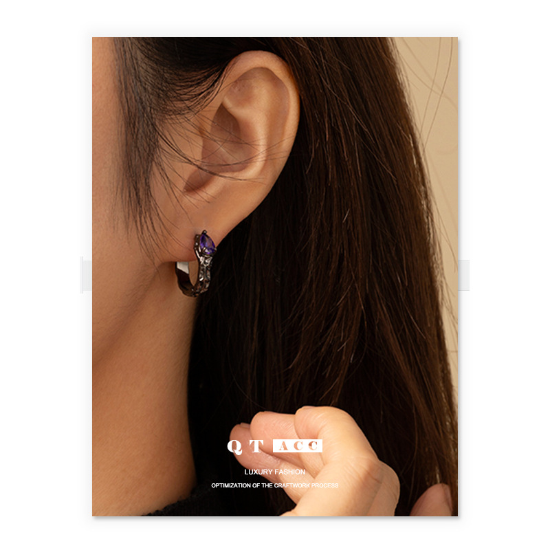 Elegante auriculares lujosos de alta calidad auriculares de zircon incrustados personales de otoño y invierno aretes de aretes de aretes lujosos de alta calidad