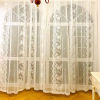 Korean Countryside Lace wave finished product White yarn curtain Baisha a living room balcony Windows American style rural