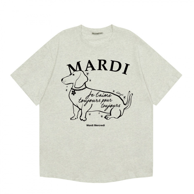 【カウンター品質】韓国マルディトレンドブランド半袖Tシャツリトルデイジードーマンプリントラウンドネックピュアコットンクロスボーダー|undefined