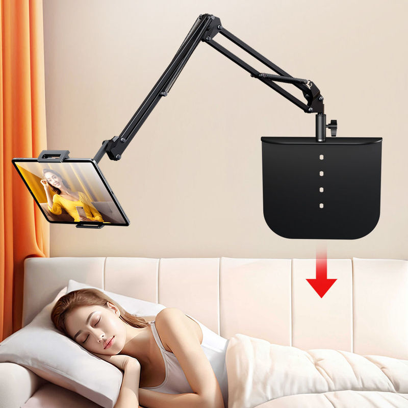 Lazy person's phone stand, bedside tablet holder, MagSafe magnetic, hidden design, no clamping required, universal arm stand for watching videos