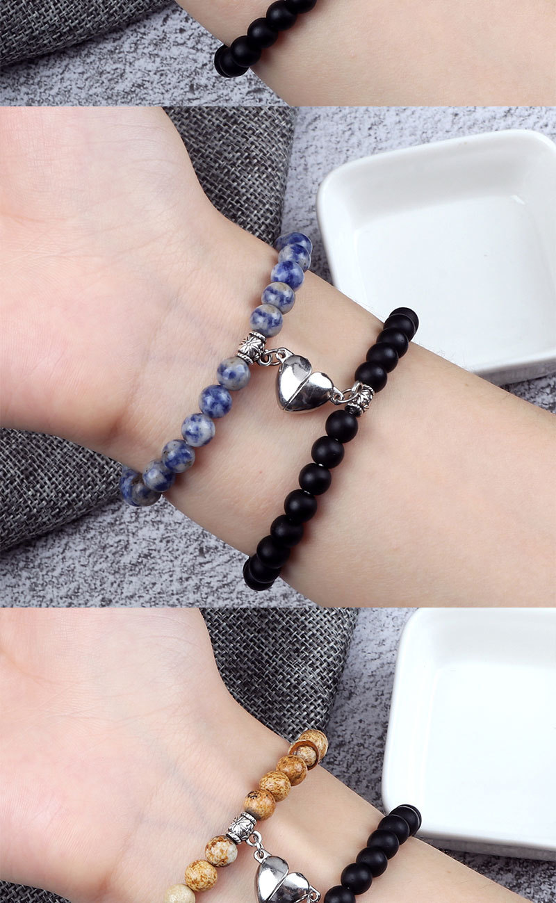 Bracciali di coppia magnetici a cuore gioielli per amici_voghion.com