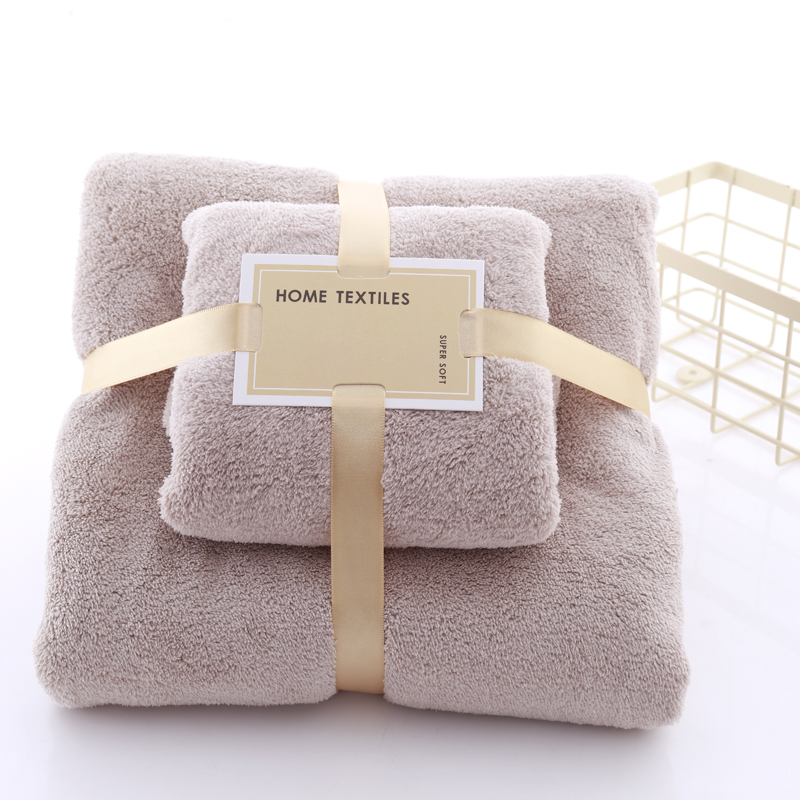 Japón de alta densidad toallas de coral toallas de baño de dos piezas conjuntos de baño doméstico para adultos envueltos en el pecho más suave que el algodón absorbe agua