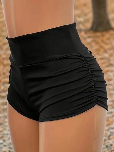 Cross-border high waist sports fitness high elasticity compression yoga abdomen waist lifting tight shorts for women