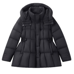 2025冬新款收腰羽绒服女中长款连帽加厚高品质白鸭绒网红显瘦外套