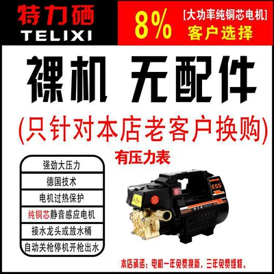 cleaning machine high pressure car washer — Portable car washer - black-copper-core-bare-metal-without-accessories