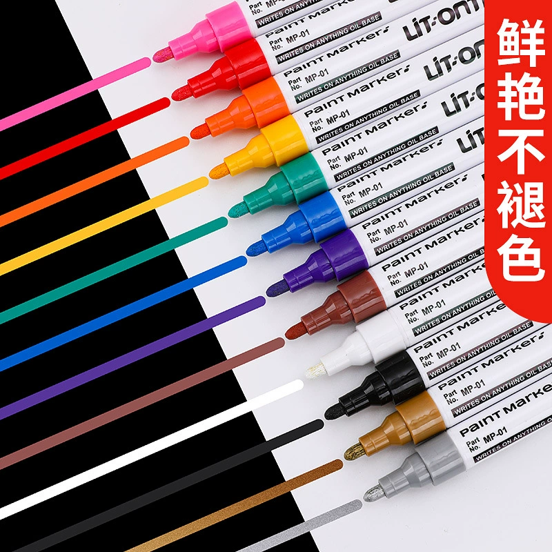 Маркер Не выцветающая ручка для краски со слабым запахом Фотоальбом Ручка для граффити Золотая и Серебряная ручка для входа Керамическая ручка Ручка для маркировки шин