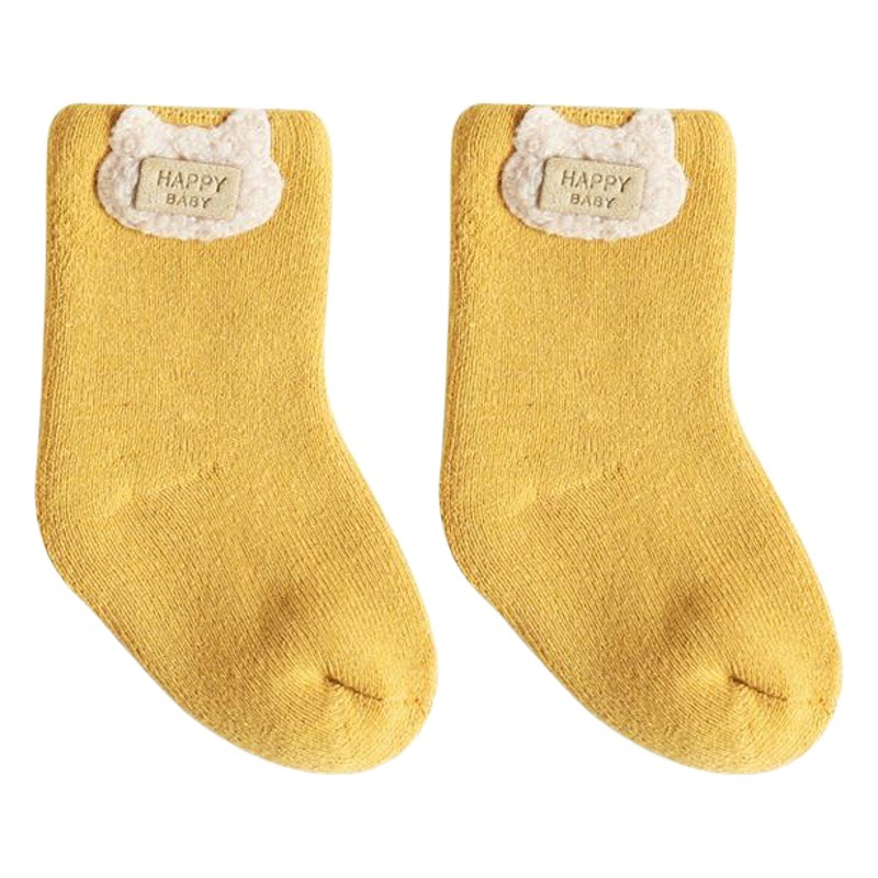 Calcetines de bebé Otoño e Invierno Nuevos calcetines de bebé Terry engrosados accesorios de dibujos animados para niños lindos calcetines de media pantorrilla calcetines recién nacidos