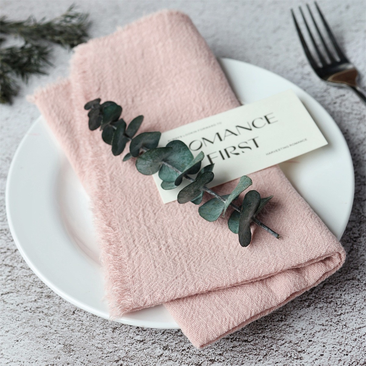 Servillas de algodón de bambú, algodón de algodón, decoración de boda, almohadilla de mesa, Bali, hilo de cascada, tela de bordilla