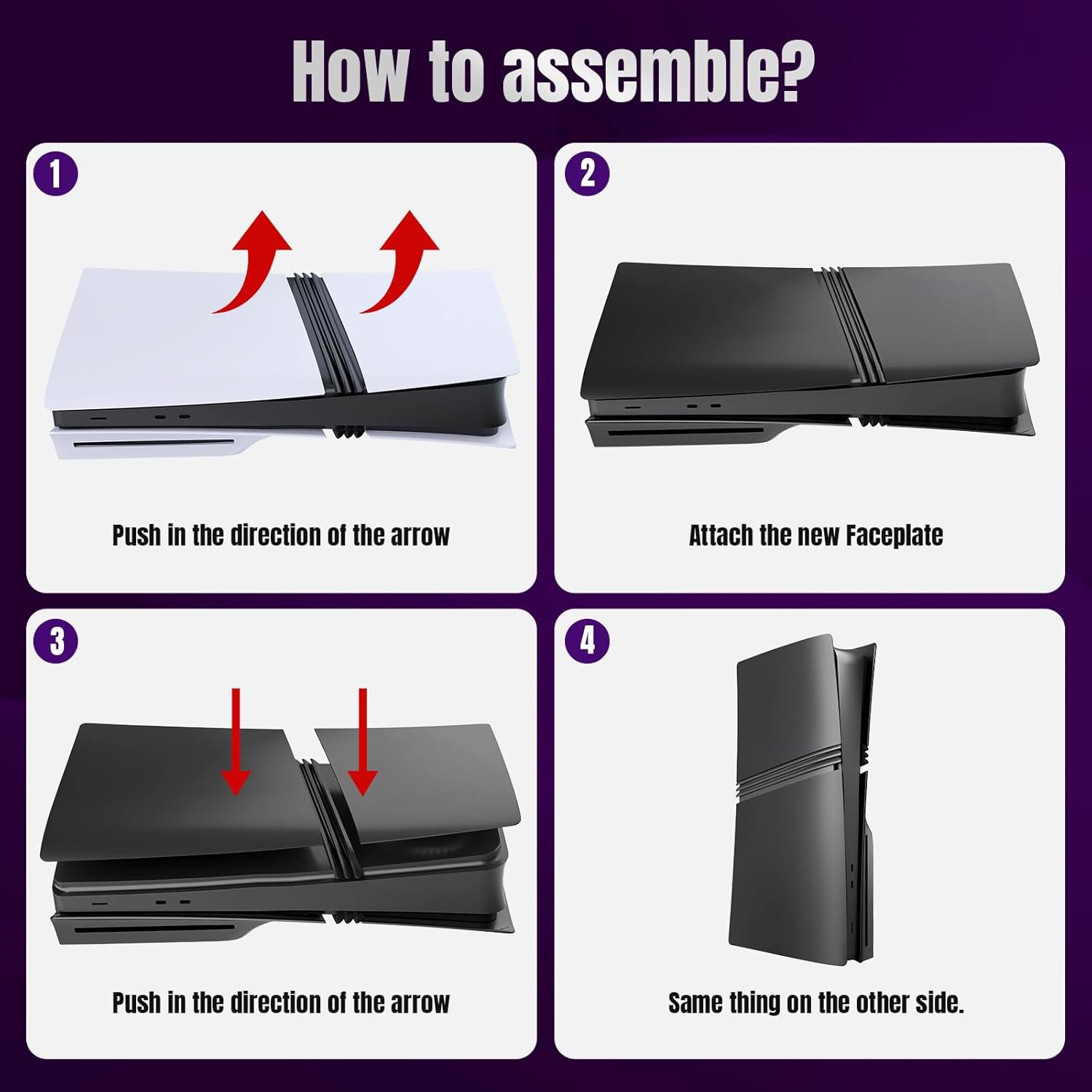Transfronterizo exclusivo PS5Pro caja de reemplazo de fibra de carbono caja de consola de juegos caja de protección caja negra desmontable
