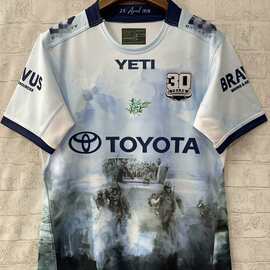 Rugby Jersey 2025 牛仔橄榄球衣球服男子短袖运动衫