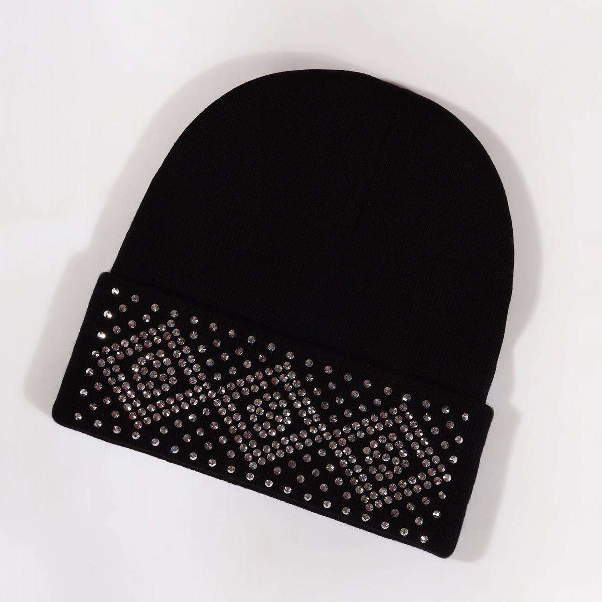 Unisex Diamond-print hot diamond hat rhinestone knit hat Knit hat party_voghion.com