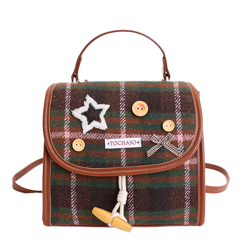 2026 nuevo retro estriado estrella mochila estilo escuela de arte mochila portátil para estudiantes mochilas para niños
