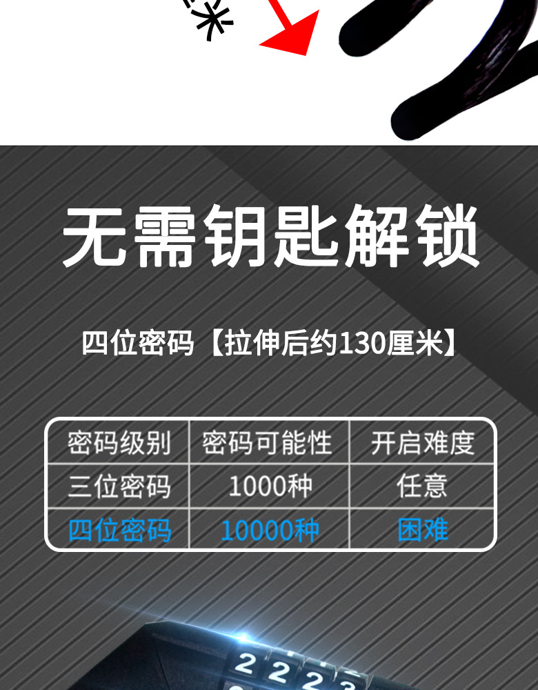 Luggage Lock, Anti-Theft Lock, High-Speed Rail and Airplane Luggage Anti-Theft Rope, Travel-Specific Password Lock, Protective Anti-Theft Chain