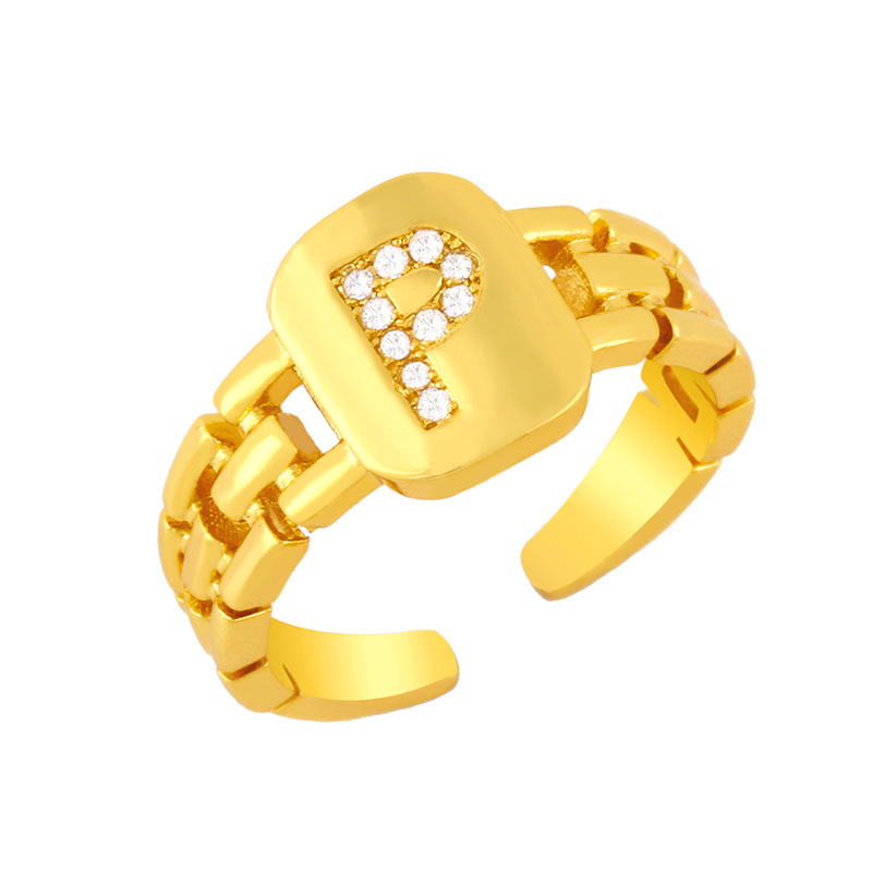 Simple Letter Open Ring display picture 5