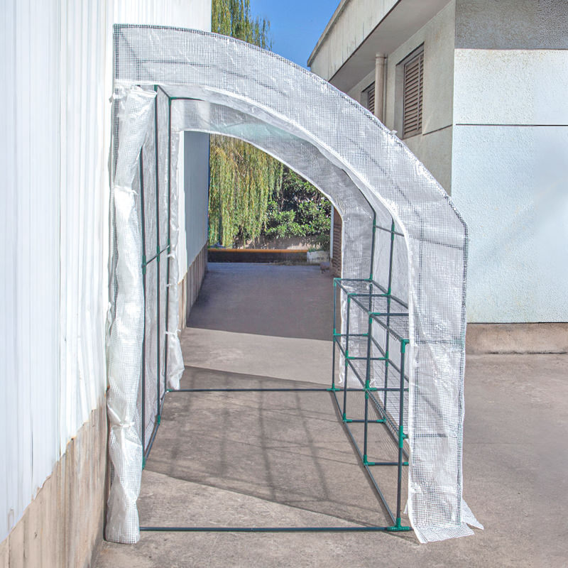 Half-Sided Greenhouse for Succulent Plants, Multi-Layer Potted Plant Stand, Greenhouse Insulation, Steel Pipe Greenhouse, Rainproof and Frost-Proof Shed Half-Sided Greenhouse for Succulent Plants, Multi-Layer Potted Plant Stand, Greenhouse Insulation, Steel Pipe Greenhouse, Rainproof and Frost-Proof Shed