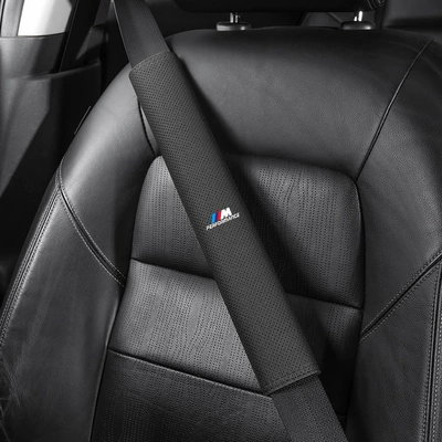 Seat belt shoulder pad – Series 5 Series 1 Series 6 - bmw-m-white-label-38cm-suede-noble-black-shoulder-pads-single-pack