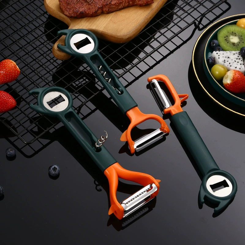 Multifunctional creative bottle opener for home use stainless steel, three in one