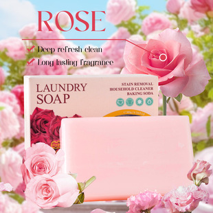 Cross-Border Soap Rose Essential Oil Soap 180g Soap Laundry Soap Antibacterial Whitening Baking Soda Whole Box Factory Wholesale