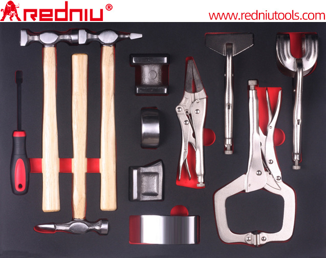 钣金锤大力钳撬棒汽车维修五金工具组套