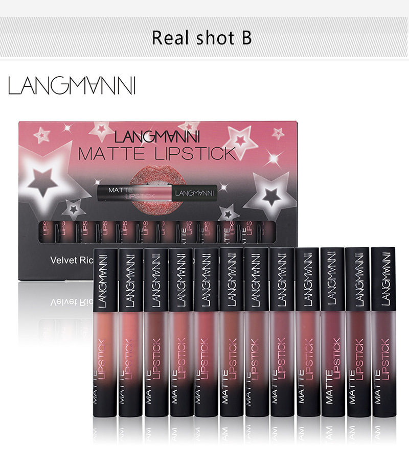 Langmanni Non-stick Cup matte Lip Gloss Set Liquid lipstick undefined