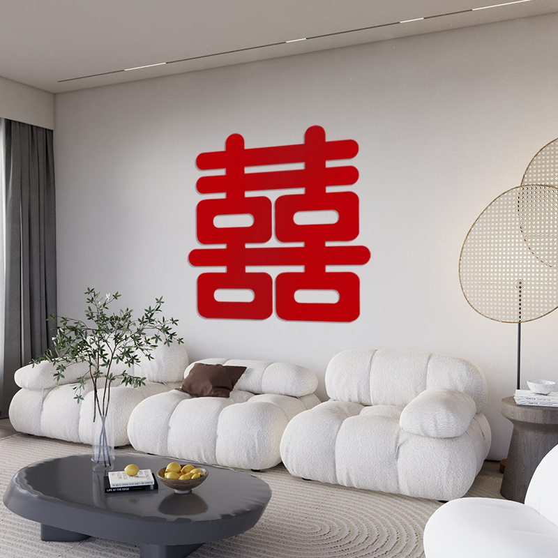 Tejido no tejido festivo conjunto de bodas decoración de la sala de estar dormitorio puerta de fondo de boda pegatinas de bodas