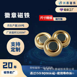 N52圆形强磁吧唧配件 直径30-80mm 徽章胸章磁铁  支持定制尺寸