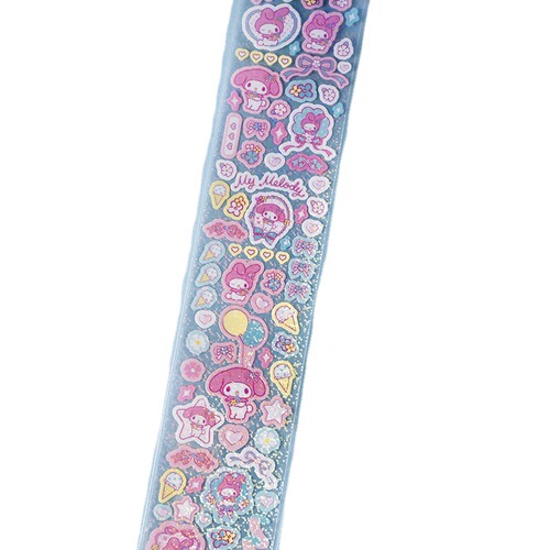 Yuemu Sanrio Huahua All Things Sticker Cute Girly Heart Children Ins Style Kurome Flash Dot Film PET Sticker