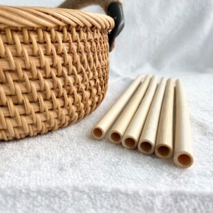 Factory direct supply degradable bamboo straw bamboo straw suit can be engraved logo environmental protection large caliber straw