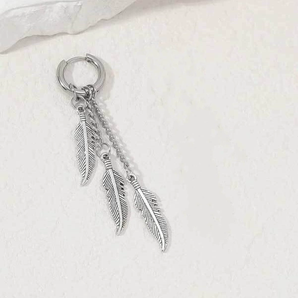 Креативные серьги-цепочки из нержавеющей стали, модные клипсы-уши — серебро, черный, золото или мультицвет