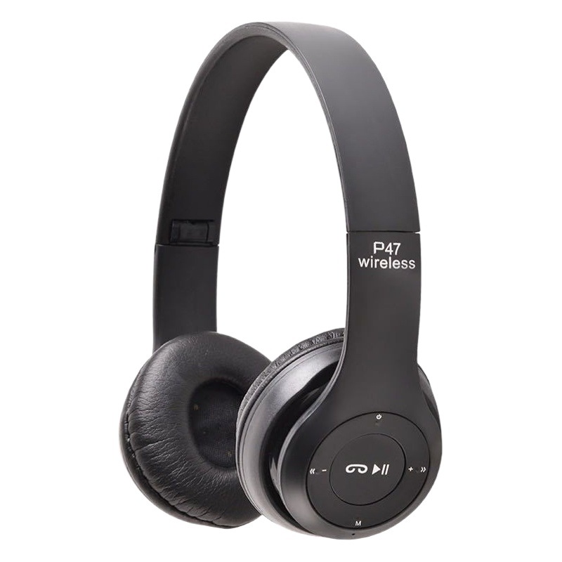 Auriculares Huaqiangbei P47 con Bluetooth, plegables, con ranura para tarjeta, inalámbricos, venta directa de fábrica.