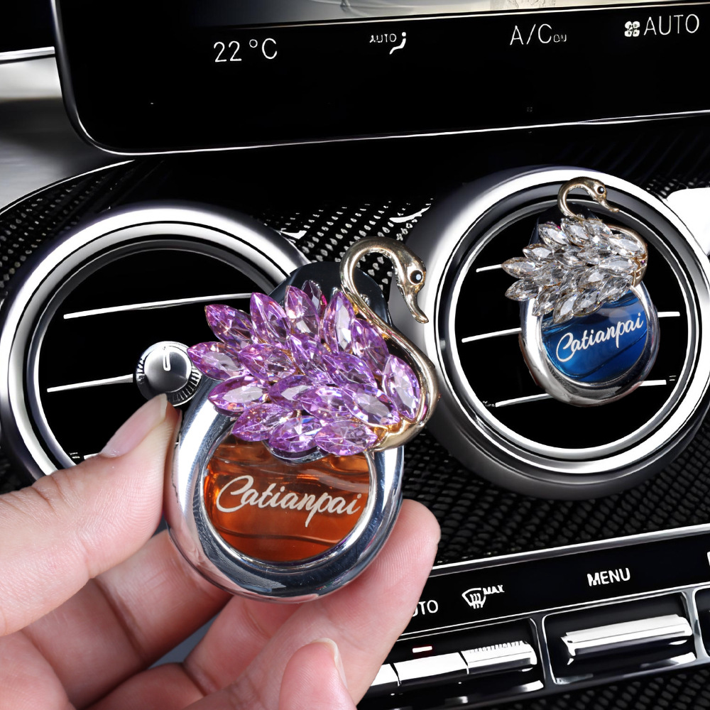 Perfume de automóvil salidas de aire de alta calidad de perfumes de automóviles para damas, perfumes de cignes, adornos de perfume de perfumes duraderos