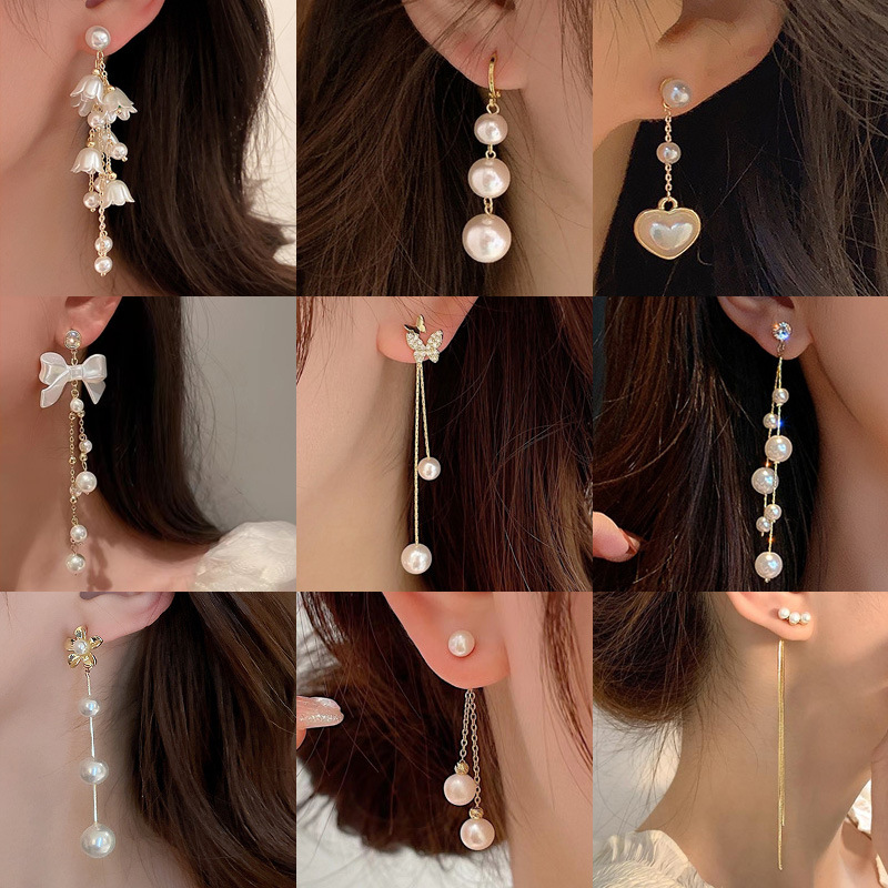Zirkonia Und Perlen Ohrstecker Für Damen Elegant Für Den Alltag_voghion.com