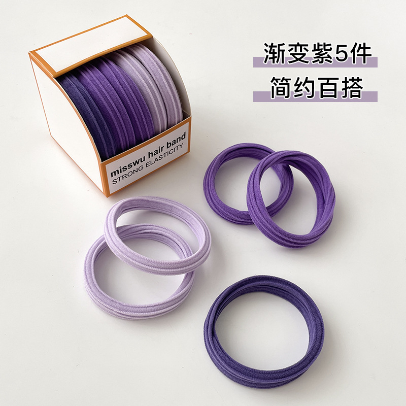 2025 nuevo estilo simple y versátil banda para el cabello sin costuras diadema duradera y de alta elasticidad que no daña el cabello coleta gruesa cuerda para el cabello sombreros