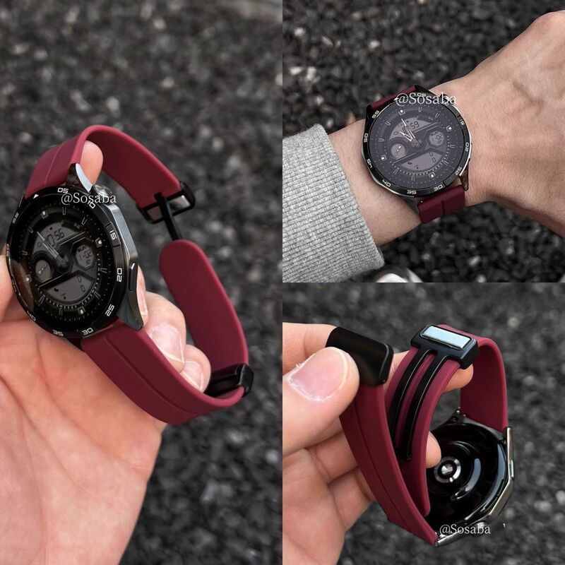 Suitable for Xiaomi Watch Strap Watchs3/S4 Magnetic Buckle Strap S1Pro/S2 Silicone Color2 Waterproof and Sweatproof