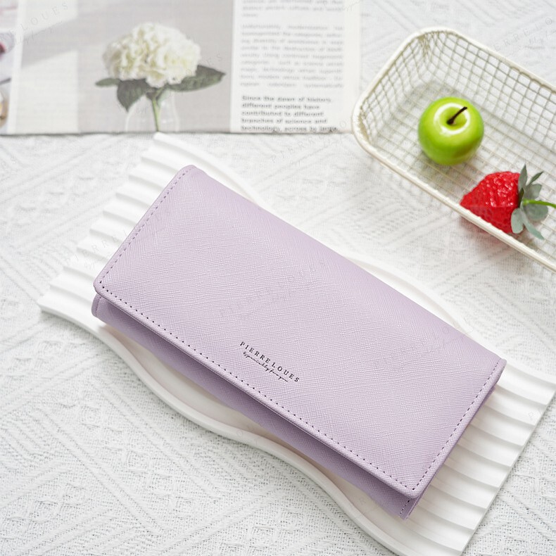 Cross-Border New Style Simple Women's Wallet Wholesale Large Capacity Multifunctional Clutch Bag Cross-Pattern Women's Wallet Wholesale