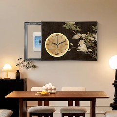 中古風電計箱装飾画時計付きフランス式レトロ配電箱カバー