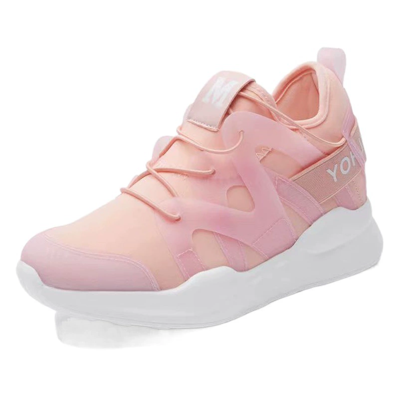 Новинка 2024 года, невидимая внутренняя обувь с сеткой 7 см, женские кроссовки, летние дышащие спортивные белые туфли с мелким горлышком