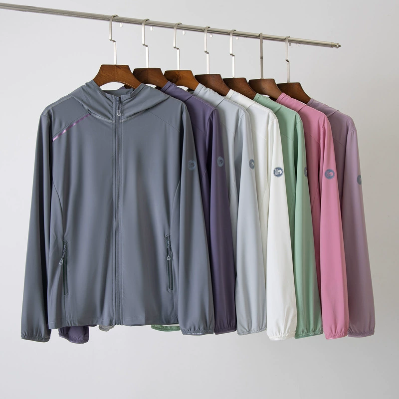 Летний мужской ледяной Шелковый дышащий солнцезащитный костюм с капюшоном, эластичный солнцезащитный топ из оригинальной пряжи, Женская защита от солнца на открытом воздухе, защита от ультрафиолета