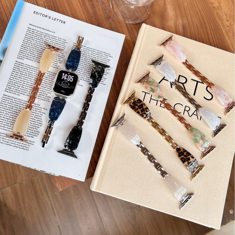 Summer medieval resin bracelet bracelet metal strap for s10 generation applewatch9 apple watch SE76