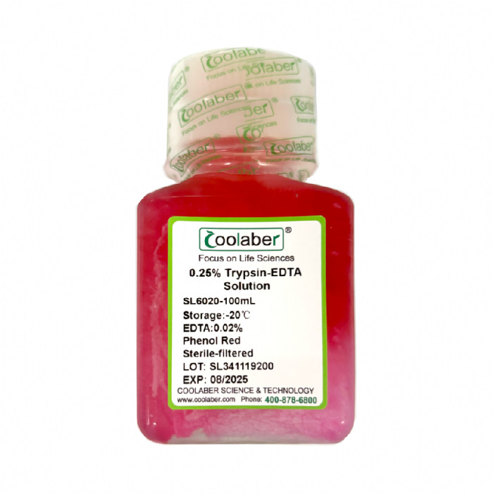 0.25%胰酶消化液（含EDTA，含酚红）
