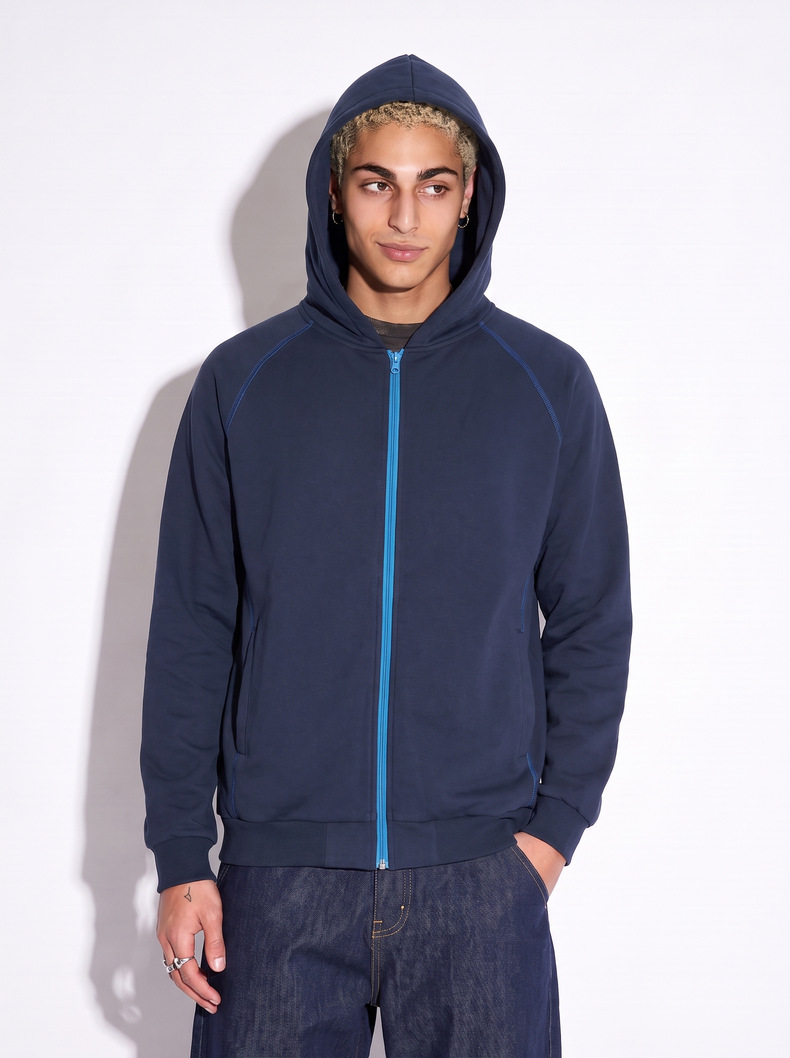 Inflation 325g Fleece Color-Block Zip Hoodie