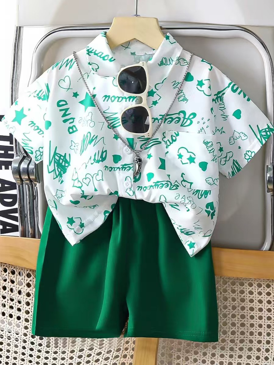 Nuevo traje de dos piezas nuevo estilo estilo occidental camisa para niños chaqueta para niños al por mayor