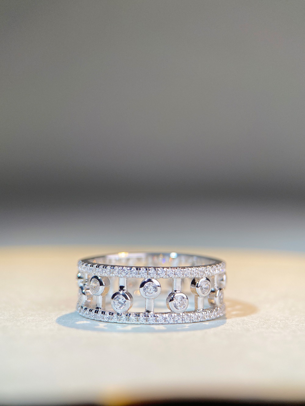 Fashion Water Droplets Sterling Silver Plating Zircon Rings 1 Piece