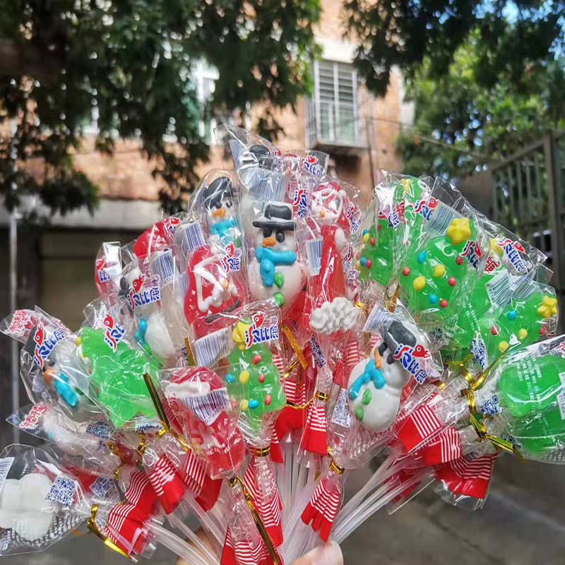 聖誕節糖果兒童禮物聖誕節棒棒糖創意花束休閒零食糖果批發嚴出口