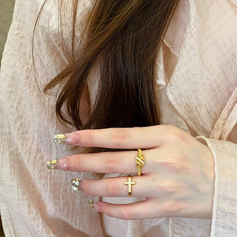 Guldbutik med oändliga ringar för kvinnors enkla mode Joker personality matringarmband_voghion.com