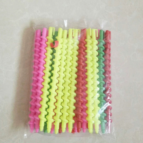 1 Number Solid Screw Bar Household Hairdressing Tool Cold Ironing Styling Spiral Rod Plastic Hair Curler Hairdressing Screw Bar 